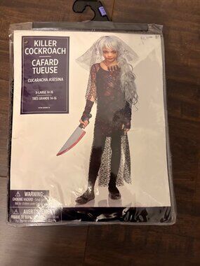 Killer Cockroach XL 14-16 Teen Halloween Costume  - Gothic or Zombie Bride